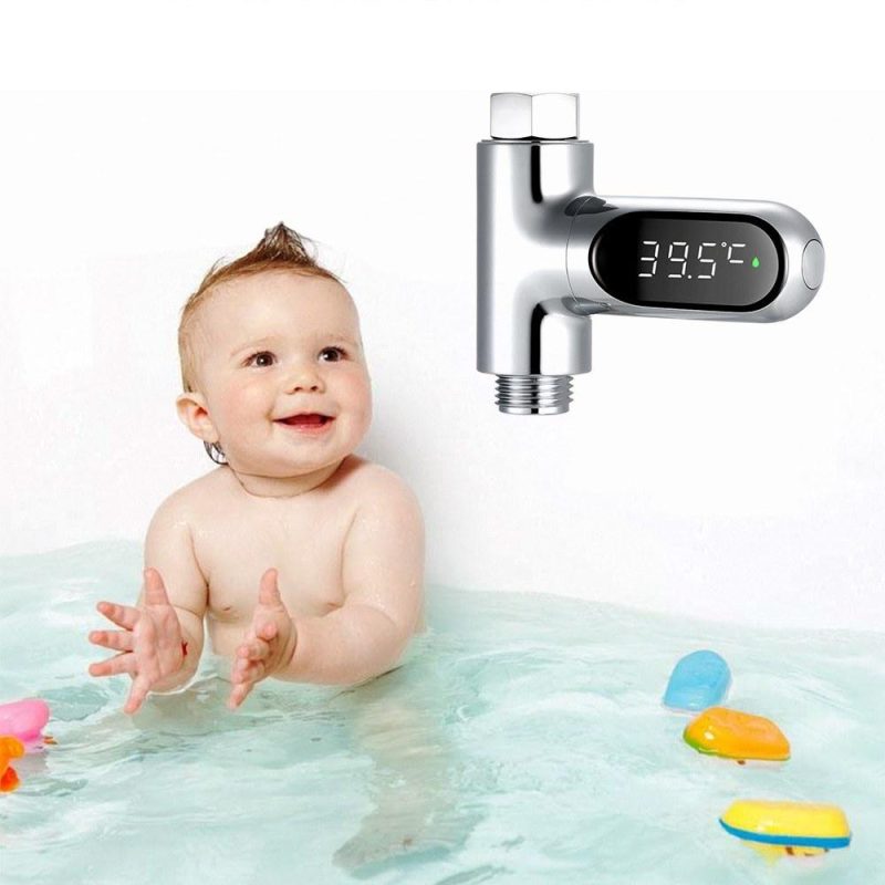 Digital Shower Thermometer Bath Temperature Monitor LED Display  |   Temperature & Humidity Measurements Measurement & Analysis Instruments Silver + Black