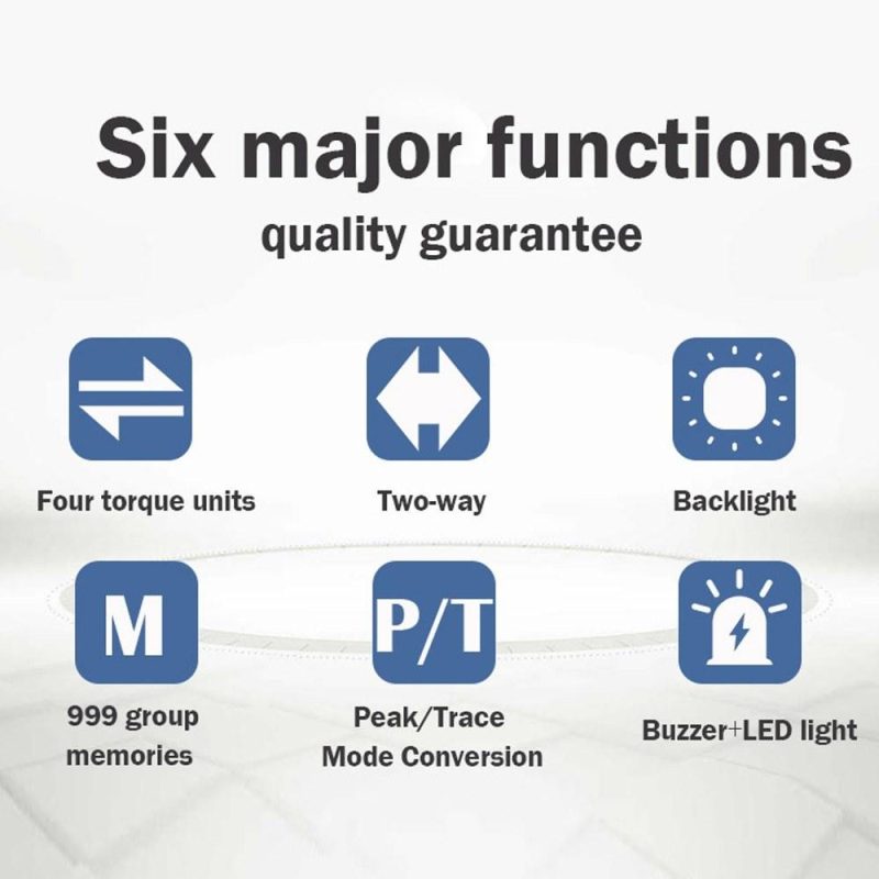 Digital Torque Meter Digital Backlight Display Two-ways Measurement Two Working Modes Adjustable Four Units Switchable with Sound Light Alarm Function  |   Other Instruments Measurement & Analysis Instruments Other Instruments