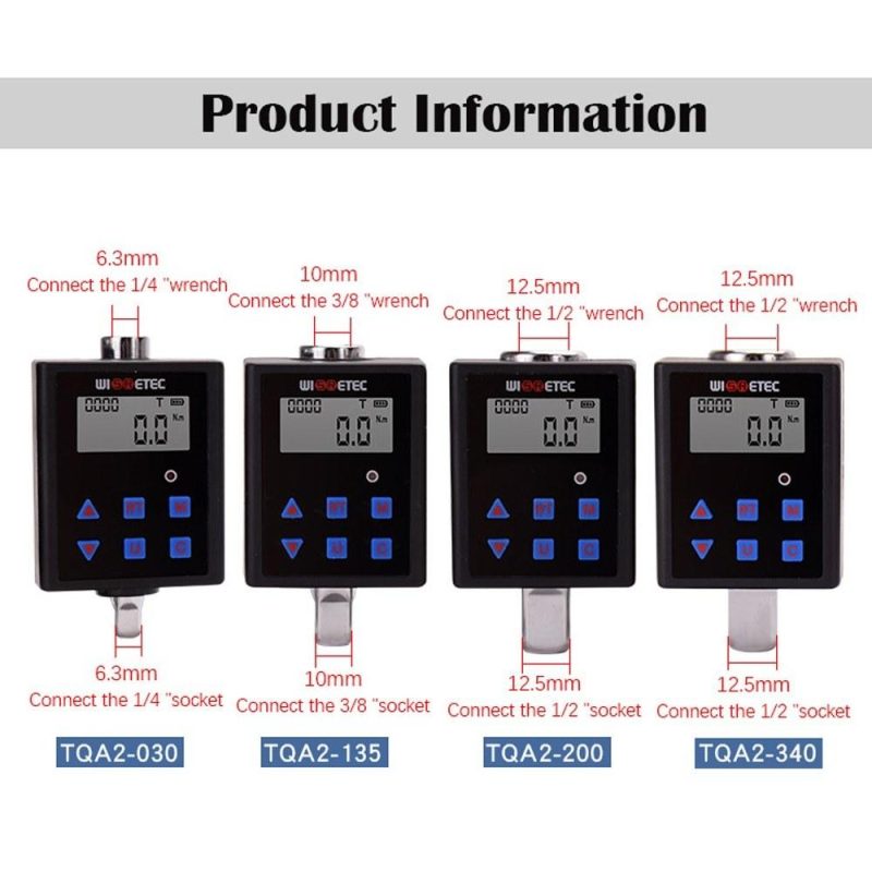 Digital Torque Meter Digital Backlight Display Two-ways Measurement Two Working Modes Adjustable Four Units Switchable with Sound Light Alarm Function  |   Other Instruments Measurement & Analysis Instruments Other Instruments