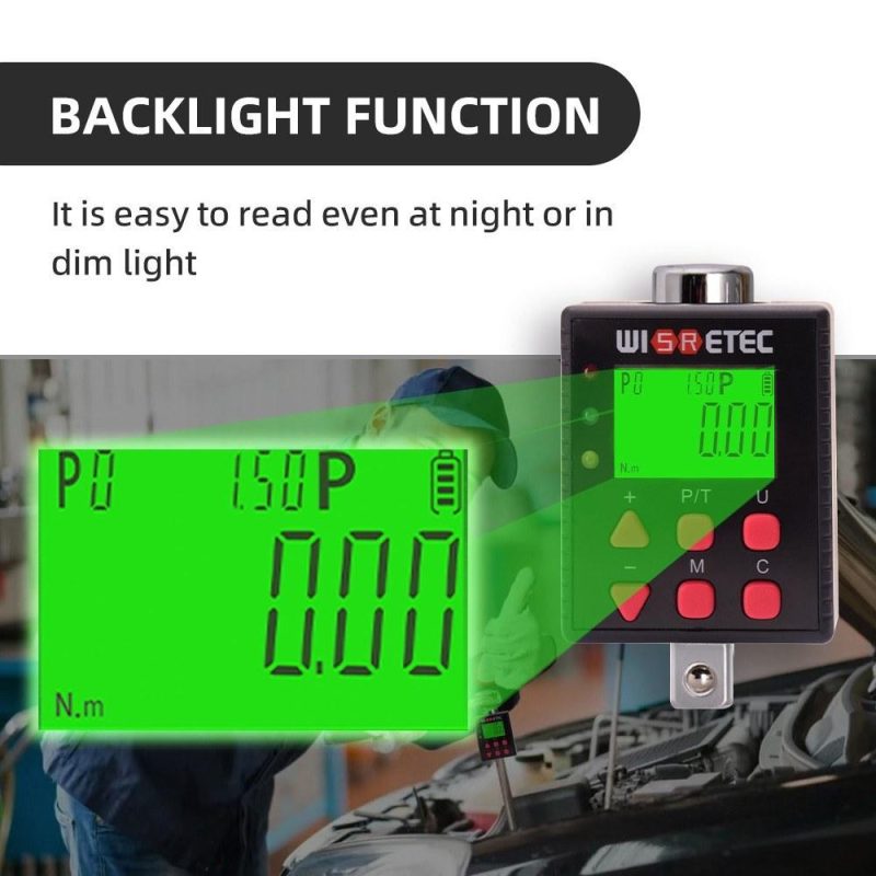 Digital Torque Meter Digital Backlight Display Wrench Torque Tester Two Working Modes Adjustable Five Units Switchable with Buzzer and LED Indicator Light Function  |   Other Instruments Measurement & Analysis Instruments Other Instruments