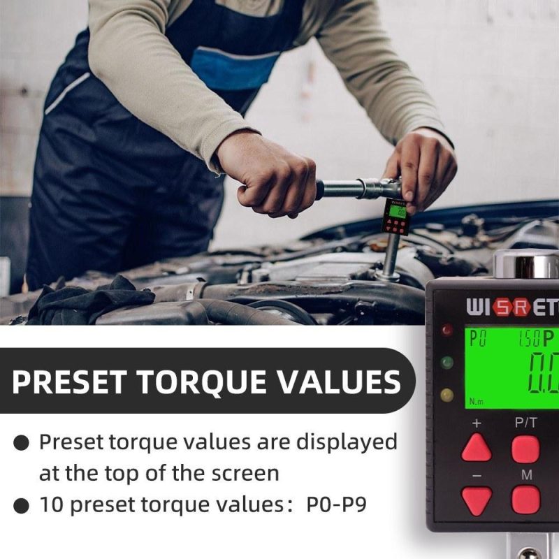 Digital Torque Meter Digital Backlight Display Wrench Torque Tester Two Working Modes Adjustable Five Units Switchable with Buzzer and LED Indicator Light Function  |   Other Instruments Measurement & Analysis Instruments Other Instruments