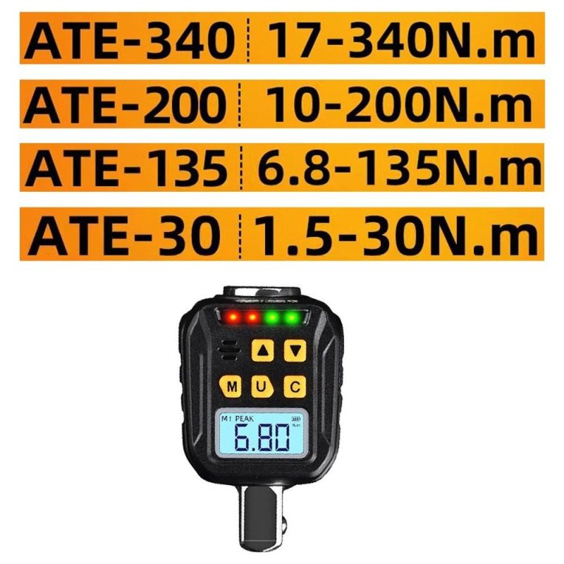 Digital Torque Meter Digital Backlight Display Wrench Torque Tester Two Working Modes Adjustable Four Units Switchable with Sound Light Alarm Function (1.5-30Nm, ATE-30)  |   Other Instruments Measurement & Analysis Instruments Other Instruments