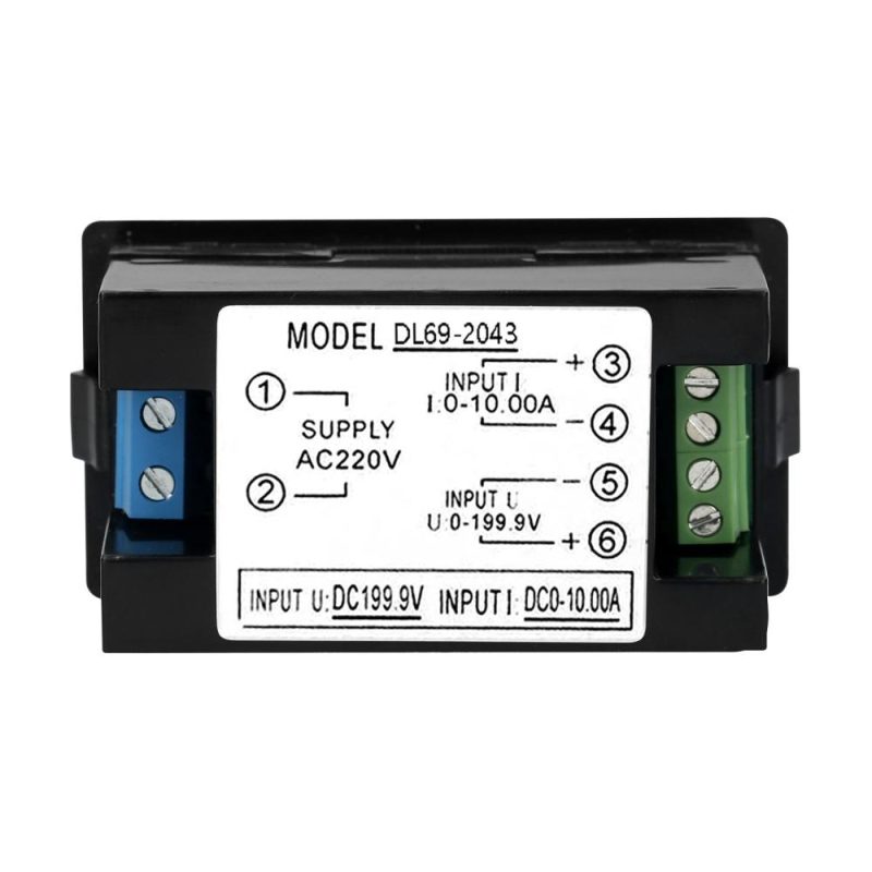 Digital Voltmeter Ammeter Voltage Current Tester Gauge Volt Amperage Tester Meter Amp Detector Red Green Dual Display Digital Multimeter  |   Voltage & Current Testers Measurement & Analysis Instruments Black