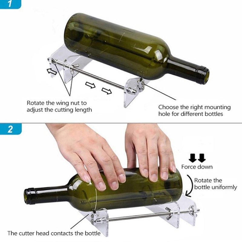 DIY Glass Bottle Cutter Adjustable Sizes Metal Glassbottle Cut Machine for Crafting Wine Bottles Household  Decorations Cutting Tool  |   Hardware & Accessories Hardware & Accessories Hardware & Accessories