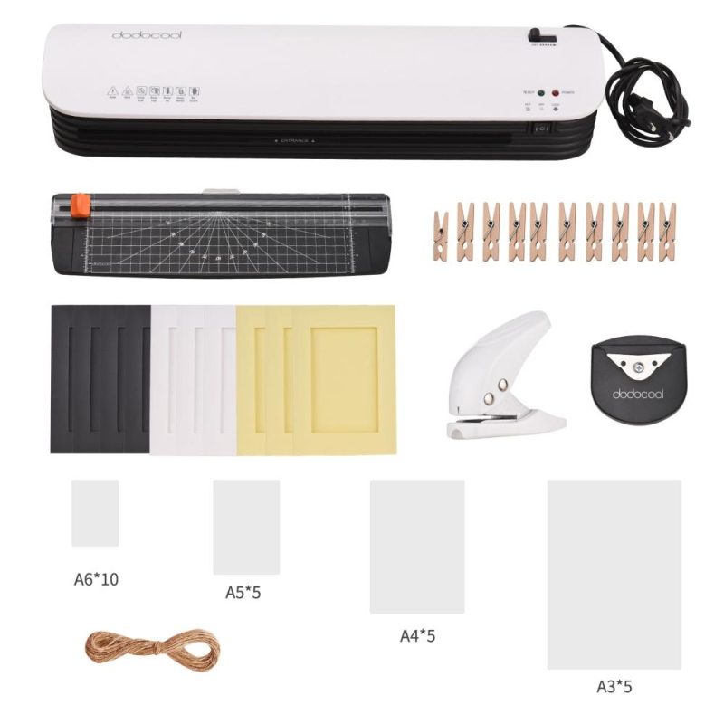 dodocool SL399 Laminator Machine Set A3 Size Hot and Cold Lamination 2 Roller System with 25 A3/A4/A5/A6 Laminating Pouches Corner Rounder  for Home Office School Supplies  |   Electrical Equipment & Supplies Electrical Equipment & Supplies Electrical Equipment & Supplies