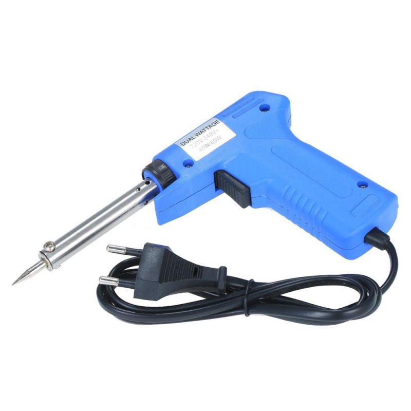 Double Power Electric Soldering Iron Gun type Electric Soldering Iron Power Adjustable Soldering Iron Gun Blue 40W/80W Adjustable  |   Electrical Soldering Welding Tools Electrical Soldering Welding Tools Blue