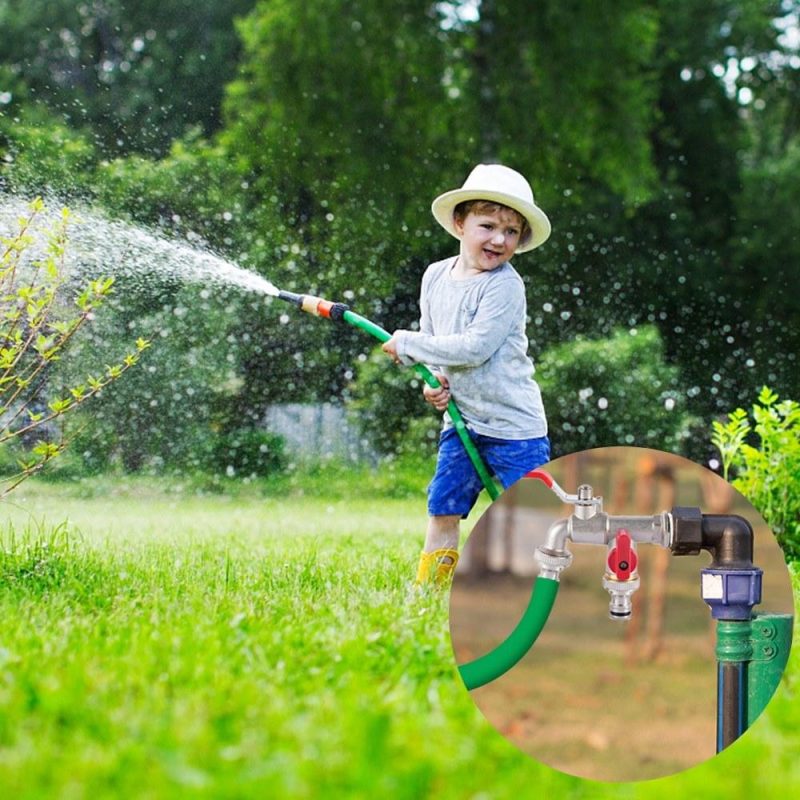 Double Tap 1/2 Inch and 1 * 3/4 Inch Outlet with Thicken Outlet Valve Detachable for Garden Drinking Water Farm Crops with Red Handle  |   Others Hardware & Gadgets Black1/Black2/Green1/Green2/Red1/Red2