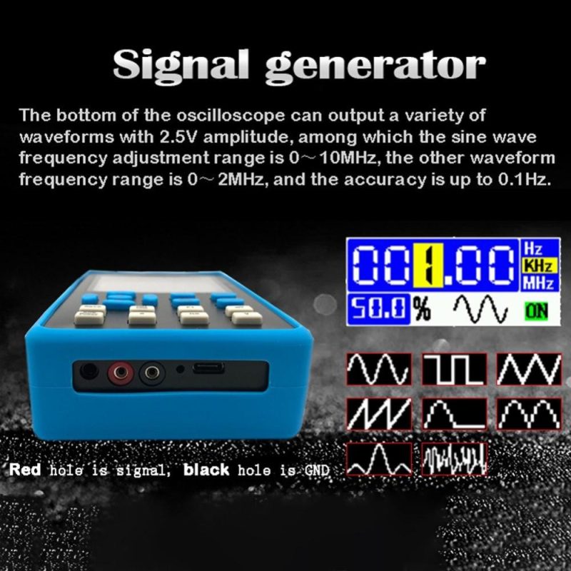 DSO2512G 120M Bandwidth Portable Handheld Dual Channel Oscilloscope with 2.8 Inch Display Screen  |   Digital Multimeters & Oscilloscopes Digital Multimeters & Oscilloscopes Blue