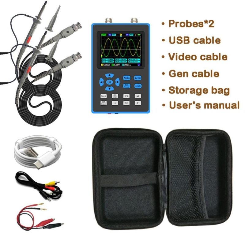 DSO2512G 120M Bandwidth Portable Handheld Dual Channel Oscilloscope with 2.8 Inch Display Screen  |   Digital Multimeters & Oscilloscopes Digital Multimeters & Oscilloscopes Blue