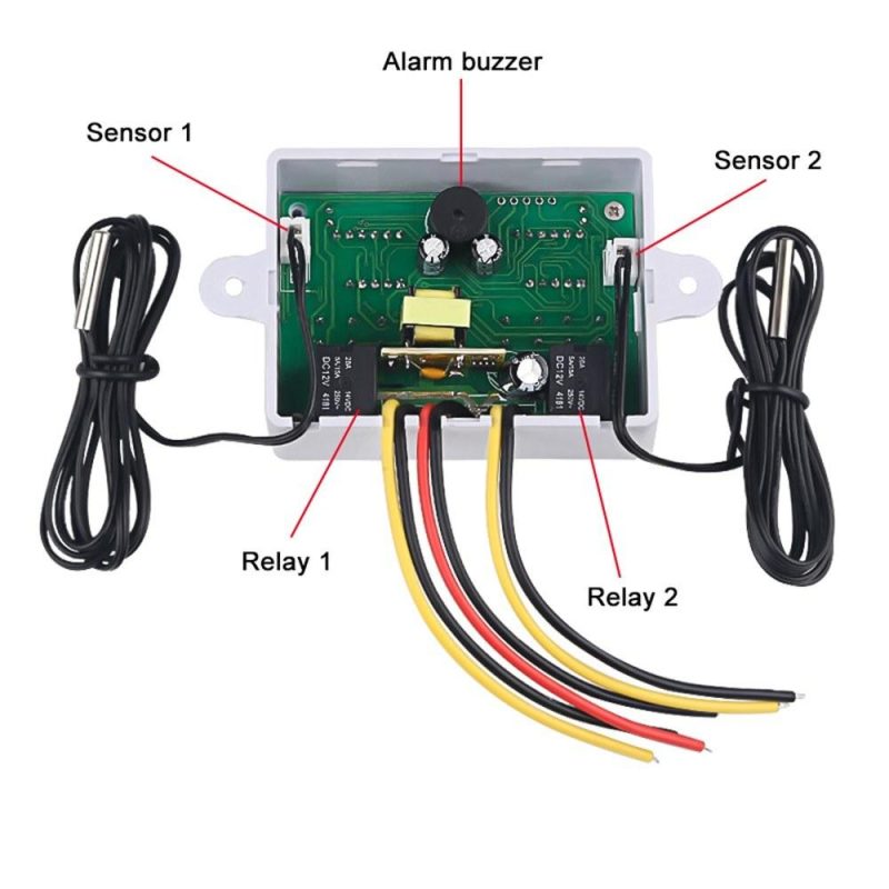 Dual Digital Thermostat Temperature Controller Two Relay Output Thermoregulator for incubator Heating Cooling XK-W1088 AC110-220V  |   Temperature & Humidity Measurements Measurement & Analysis Instruments Temperature & Humidity Measurements