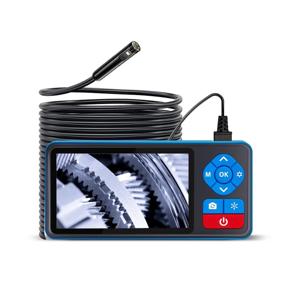 Dual Lens Endoscope Camera with Light 720P Borescope with 4.5in IPS Screen 16.4ft Flexible Probe Cable IPX5 Waterproof 4-Level Brightness Adjustable  |   Microscopes & Endoscope Measurement & Analysis Instruments Black