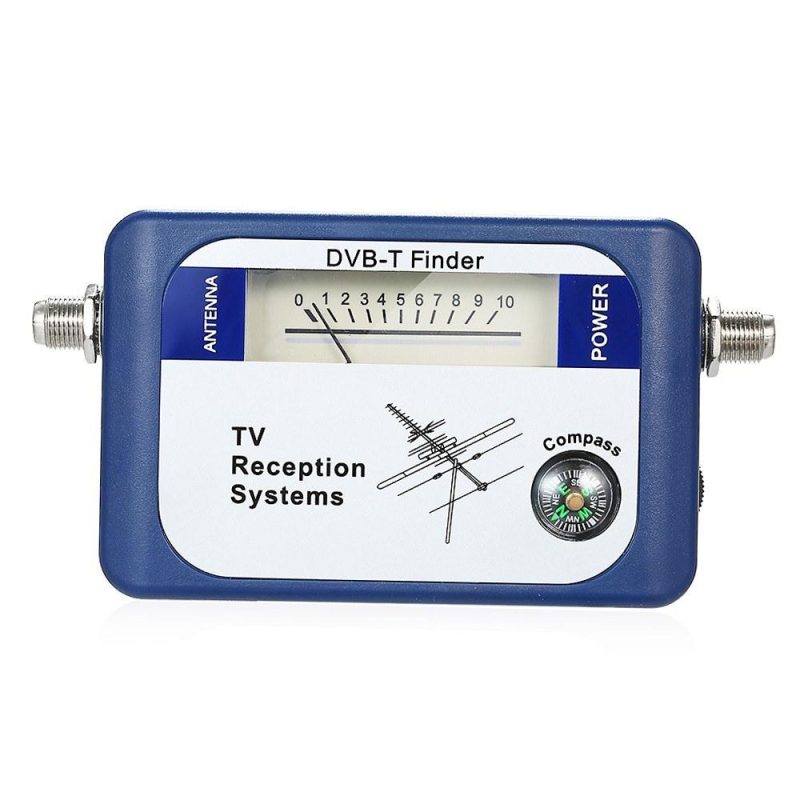 DVB-T Digital Satellite Signal Finder Meter Aerial Terrestrial TV Antenna with Compass TV Reception Systems  |   Other Instruments Measurement & Analysis Instruments Blue