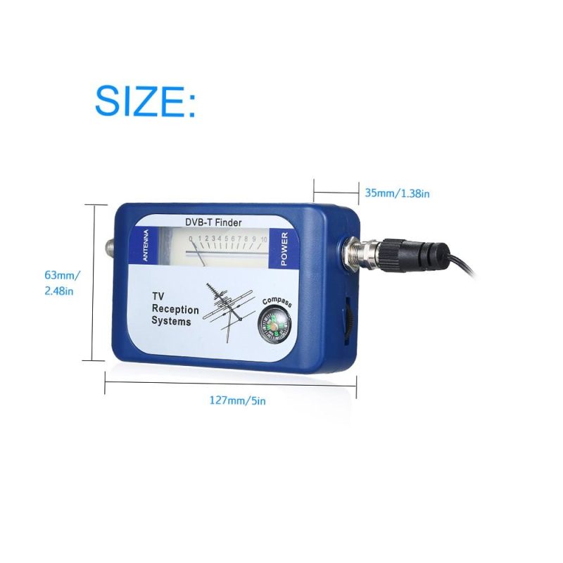 DVB-T Digital Satellite Signal Finder Meter Aerial Terrestrial TV Antenna with Compass TV Reception Systems  |   Other Instruments Measurement & Analysis Instruments Blue