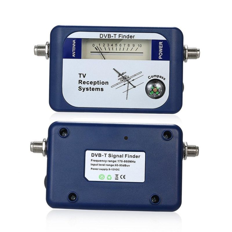 DVB-T Digital Satellite Signal Finder Meter Aerial Terrestrial TV Antenna with Compass TV Reception Systems  |   Other Instruments Measurement & Analysis Instruments Blue