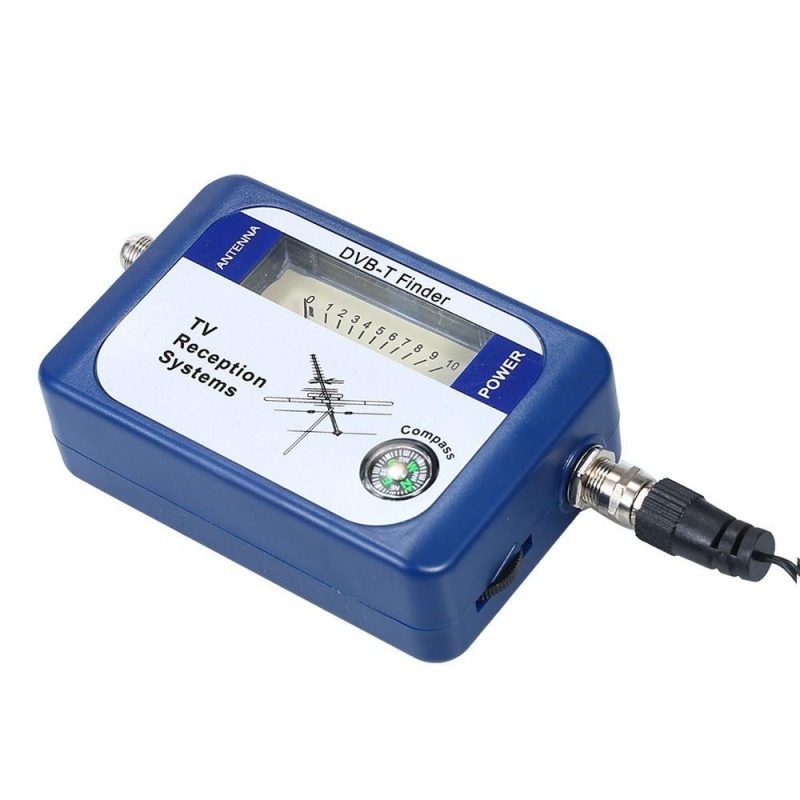 DVB-T Digital Satellite Signal Finder Meter Aerial Terrestrial TV Antenna with Compass TV Reception Systems  |   Other Instruments Measurement & Analysis Instruments Blue