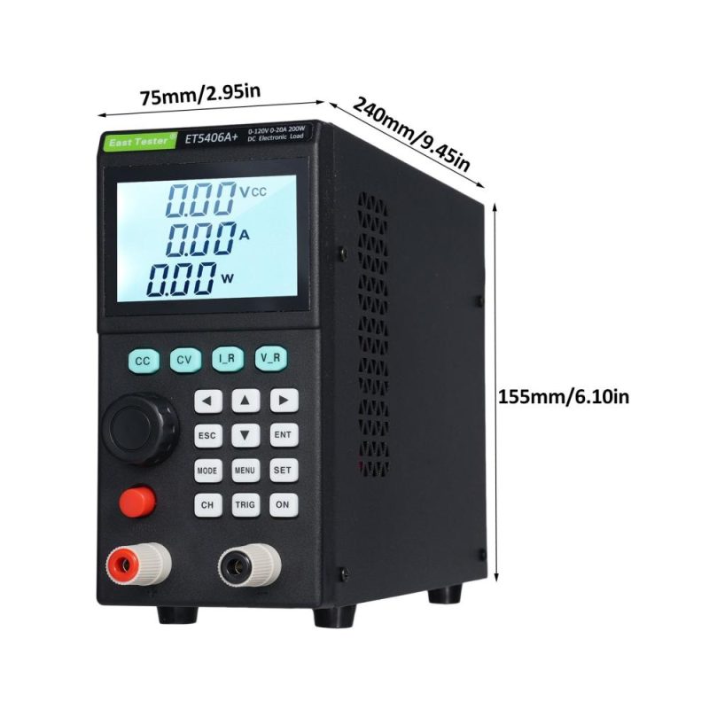 East Tester ET5406A+ 200W 0-120V 0-20A Programmable DC Electronic Load Tester 1mV/1mA Mini Battery Tester for CC/CV Test  |   Other Instruments Measurement & Analysis Instruments Other Instruments