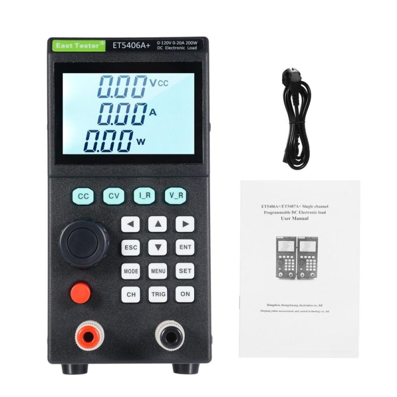 East Tester ET5406A+ 200W 0-120V 0-20A Programmable DC Electronic Load Tester 1mV/1mA Mini Battery Tester for CC/CV Test  |   Other Instruments Measurement & Analysis Instruments Other Instruments