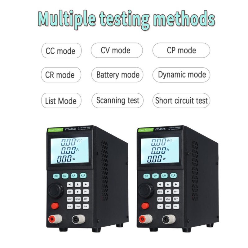 East Tester ET5406A+ 200W 0-120V 0-20A Programmable DC Electronic Load Tester 1mV/1mA Mini Battery Tester for CC/CV Test  |   Other Instruments Measurement & Analysis Instruments Other Instruments