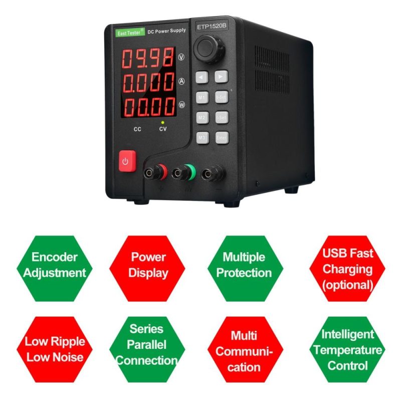 East Tester ETP1520B DC Regulated Power Supply 300W 15V 20A Single Channel DC Regulated Power Supply  |   Other Instruments Measurement & Analysis Instruments Other Instruments