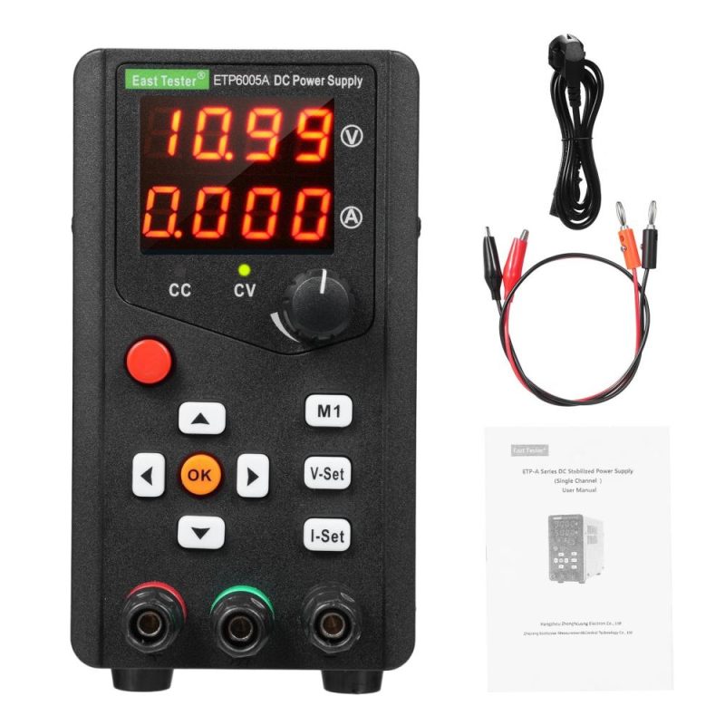 East Tester ETP6005A DC Regulated Power Supply 300W 60V 5A Single Channel Encoder Adjustment Maintenance Storage Remote Control Laboratory Power  |   Other Instruments Measurement & Analysis Instruments Other Instruments