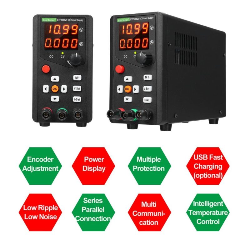 East Tester ETP6005A DC Regulated Power Supply 300W 60V 5A Single Channel Encoder Adjustment Maintenance Storage Remote Control Laboratory Power  |   Other Instruments Measurement & Analysis Instruments Other Instruments