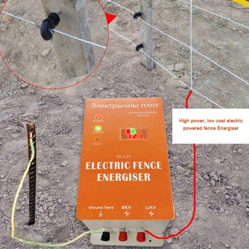 Electric Fence Animals Fence Energiser High Power Pulse Adjustable for Poultry Farm  |   Electrical Equipment & Supplies Electrical Equipment & Supplies Electrical Equipment & Supplies