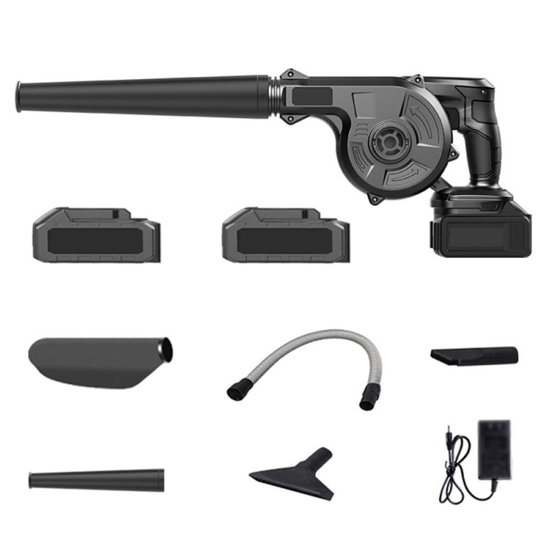 Electric Leaf Blower Handheld Cordless Leaf Blower with 2 Batteries and Charger  |   Electrical Equipment & Supplies Electrical Equipment & Supplies Black