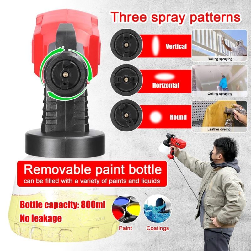 Electric Paint Spraying Machine 800ml Large Capacity Paint Bottle Detachable Multifunctional High Pressure Paint Sprayer  |   Electrical Equipment & Supplies Electrical Equipment & Supplies Electrical Equipment & Supplies