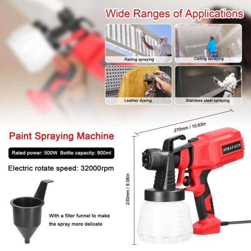 Electric Paint Spraying Machine 800ml Large Capacity Paint Bottle Detachable Multifunctional High Pressure Paint Sprayer  |   Electrical Equipment & Supplies Electrical Equipment & Supplies Electrical Equipment & Supplies