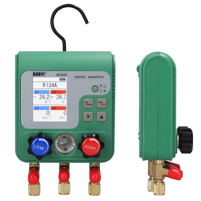 Electronic AirConditioning Refrigerant Fluoride Meter Vacuum Pressure Gauge Digital Manifold Gauge Automobile Refrigerant Repairing Vacuum Meter  |   Other Instruments Measurement & Analysis Instruments Other Instruments