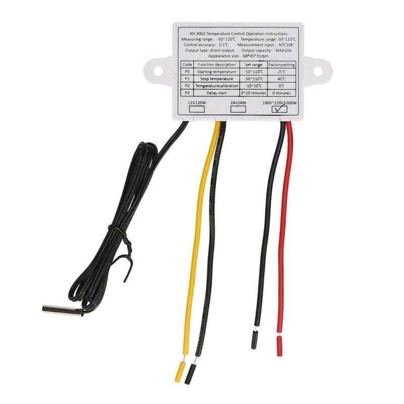 Electronic Temperature Controller LED Display Thermostat Module Temperature Temp Control Module Switch with Waterproof NTC Probe -50~110 ℃ for Refrigerator 110~220V 1500W  |   Temperature & Humidity Measurements Measurement & Analysis Instruments Temperature & Humidity Measurements