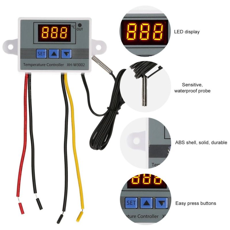 Electronic Temperature Controller LED Display Thermostat Module Temperature Temp Control Module Switch with Waterproof NTC Probe -50~110 ℃ for Refrigerator 110~220V 1500W  |   Temperature & Humidity Measurements Measurement & Analysis Instruments Temperature & Humidity Measurements