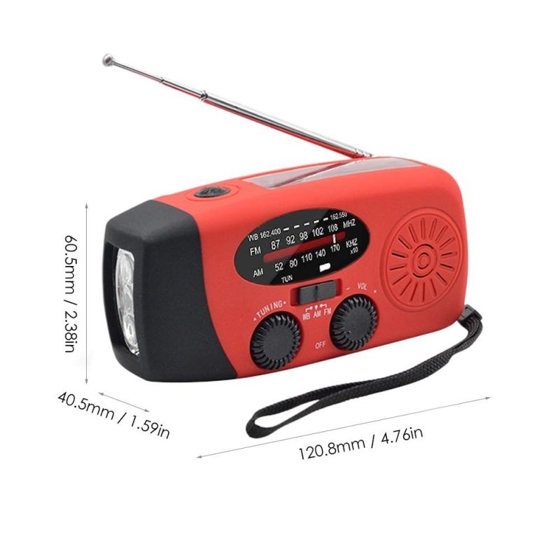 Emergency Hand Crank Radio with LED Flashlight for Emergency AM/FM NOAA Portable Weather Radio Dynamo Radio with 2000mAh Power Bank Phone Charger USB Charged & Solar Power for Camping Emergency  |   Other Instruments Measurement & Analysis Instruments Other Instruments