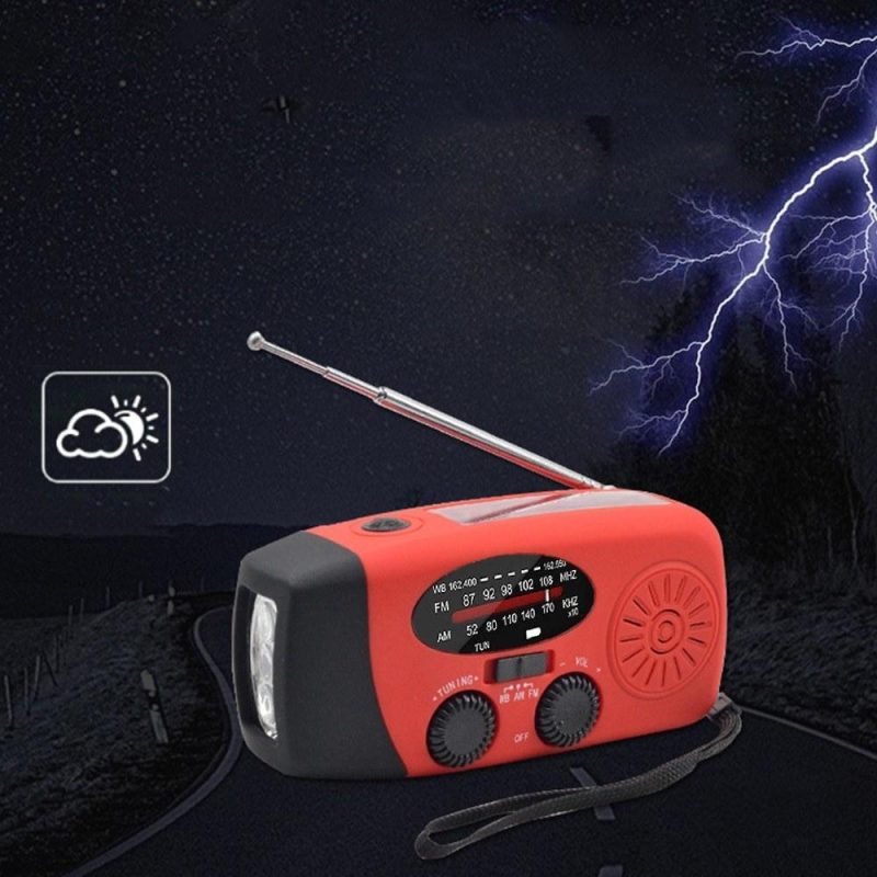 Emergency Hand Crank Radio with LED Flashlight for Emergency AM/FM NOAA Portable Weather Radio Dynamo Radio with 2000mAh Power Bank Phone Charger USB Charged & Solar Power for Camping Emergency  |   Other Instruments Measurement & Analysis Instruments Other Instruments