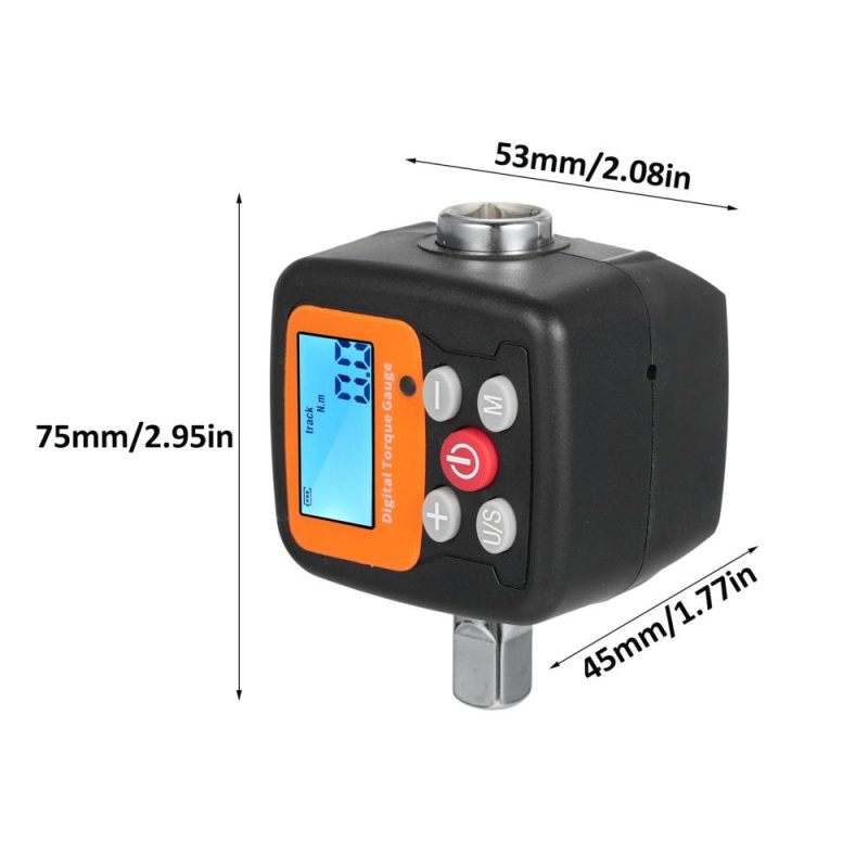 ENGC-135 Digital Display Torque Meter 1/2” to 3/8” Adapters High Accuracy 4 Torque Units Backlit Display Perfect for Automotive Bike Bicycle Motorcycle DIY & Home Repairs  |   Other Instruments Measurement & Analysis Instruments Other Instruments