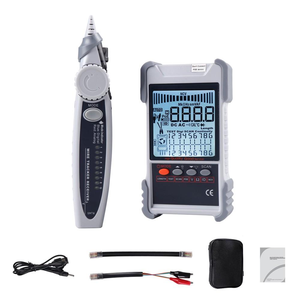 ET616 Handheld Network Cable Tester with LCD Display Analogs Digital Search POE Test Cable Pairing Sensitivity Adjustable  |   Other Instruments Measurement & Analysis Instruments Other Instruments