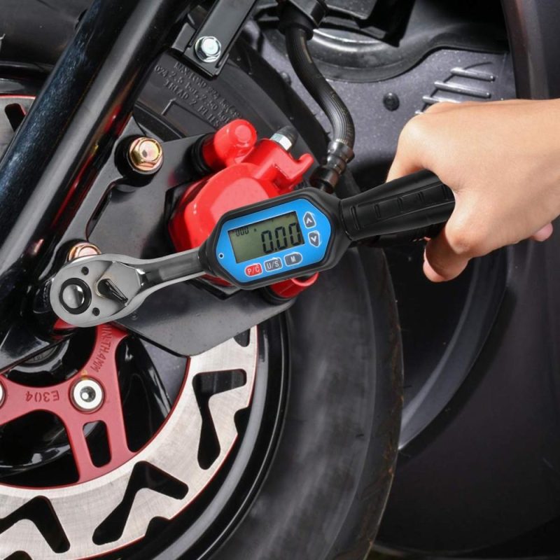 EWM-100 Digital Torque Wrench 3/8 Square Drive Max. 73.7ft.lb Torque Accurate to ±2% with Buzzer LED Indication and Peak Trace Tracking  |   Wrenches Professional Tools Wrenches