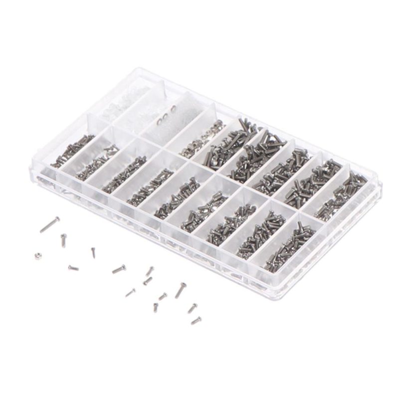 Eyeglasses Repairing Kit Set Assorted Storage Box Design 1000PCS Screws and Pads with Micro Screwdriver for Watch Clock Spectacle Eyewear Repairing Portable  |   Others Hardware & Gadgets Others