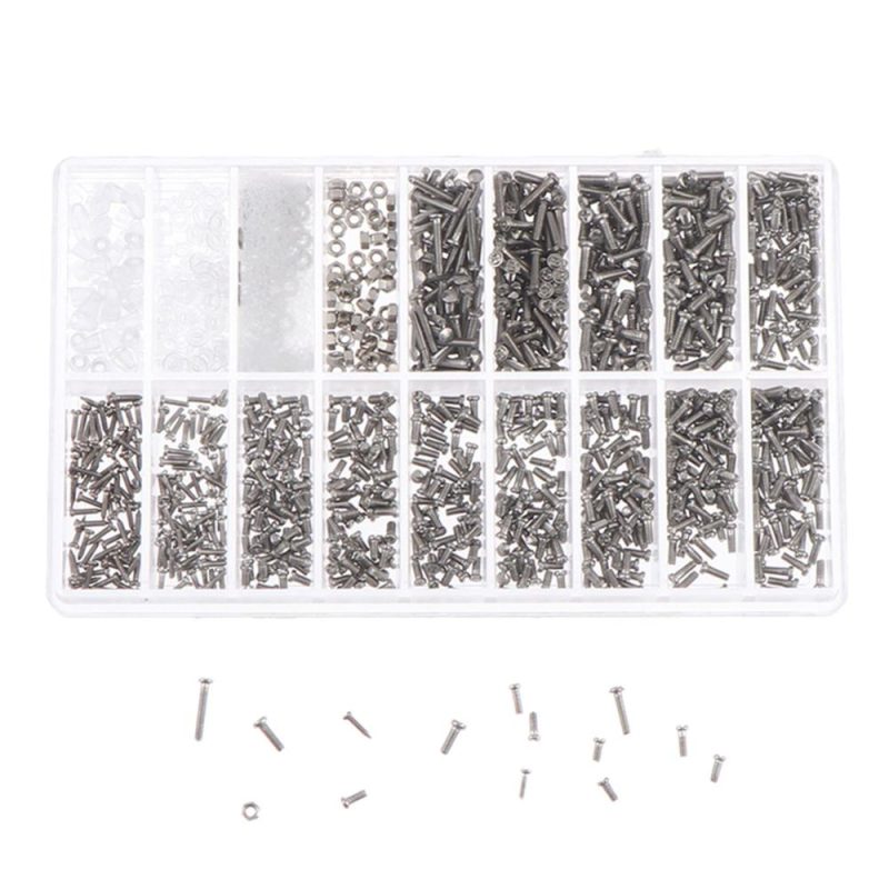 Eyeglasses Repairing Kit Set Assorted Storage Box Design 1000PCS Screws and Pads with Micro Screwdriver for Watch Clock Spectacle Eyewear Repairing Portable  |   Others Hardware & Gadgets Others