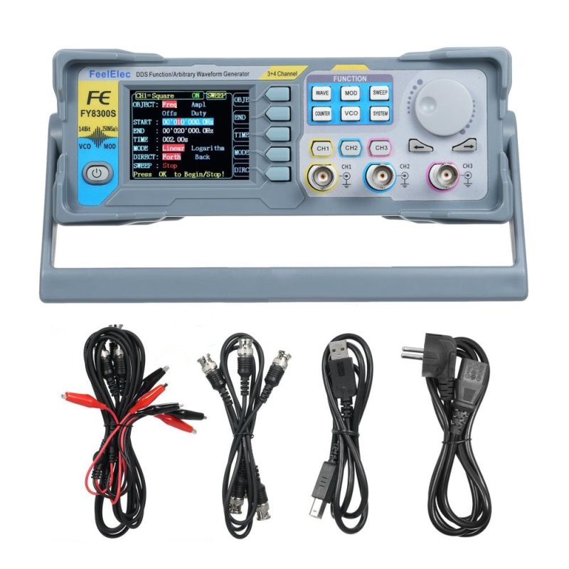 FeelElec FY8300S-20M 20MHz 3 Channel Function Arbitrary Waveform Signal Generator 4 TTL Level Outputs DC Bias Function Digital Output Function  |   Other Instruments Measurement & Analysis Instruments Other Instruments