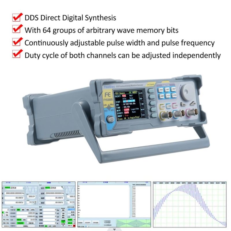 FeelElec FY8300S-20M 20MHz 3 Channel Function Arbitrary Waveform Signal Generator 4 TTL Level Outputs DC Bias Function Digital Output Function  |   Other Instruments Measurement & Analysis Instruments Other Instruments