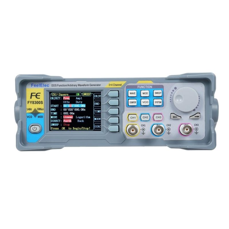 FeelElec FY8300S-20M 20MHz 3 Channel Function Arbitrary Waveform Signal Generator 4 TTL Level Outputs DC Bias Function Digital Output Function  |   Other Instruments Measurement & Analysis Instruments Other Instruments