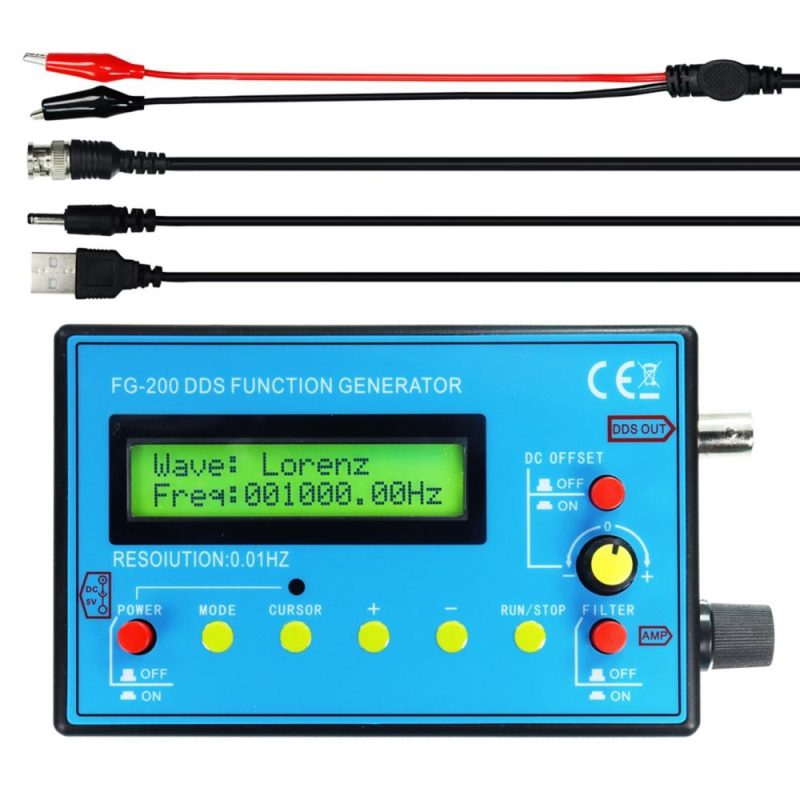 FG-200 DDS Function Signal Generator Frequency Counter 0.01Hz – 500KHz Signal Source Module Sine+Square+Sawtooth Waveform  |   Other Instruments Measurement & Analysis Instruments Other Instruments