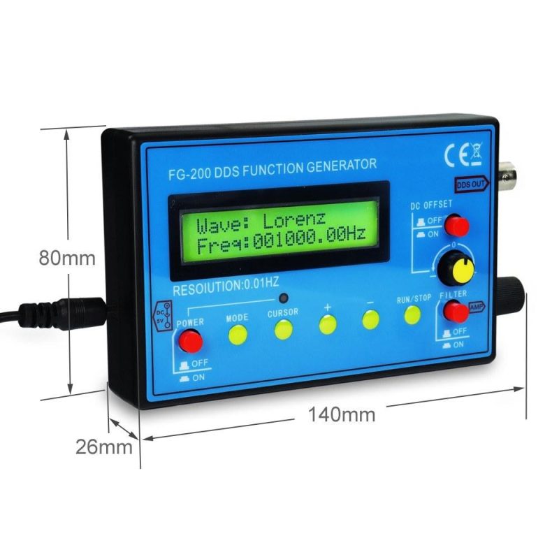 FG-200 DDS Function Signal Generator Frequency Counter 0.01Hz – 500KHz Signal Source Module Sine+Square+Sawtooth Waveform  |   Other Instruments Measurement & Analysis Instruments Other Instruments