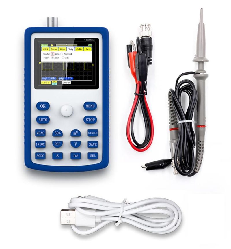 FNIRSI-1C15 2.4 Inch Screen Handheld Portable Digital Oscilloscope  |   Digital Multimeters & Oscilloscopes Digital Multimeters & Oscilloscopes Blue & White