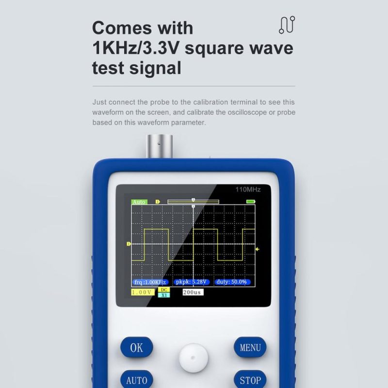 FNIRSI-1C15 2.4 Inch Screen Handheld Portable Digital Oscilloscope  |   Digital Multimeters & Oscilloscopes Digital Multimeters & Oscilloscopes Blue & White