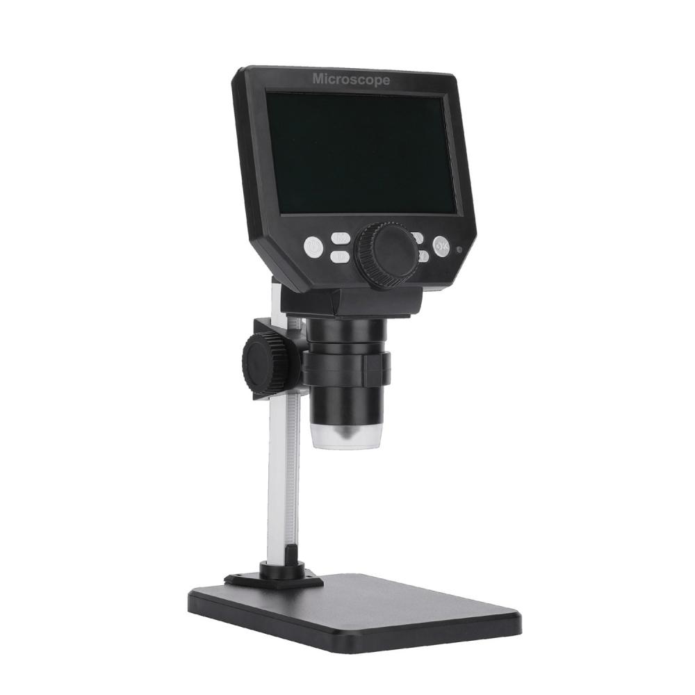 G1000 Digital Electron Microscope 4.3 Inch Large Base LCD Display 10MP 1-1000X Continuous Amplification Magnifier  |   Microscopes & Endoscope Measurement & Analysis Instruments Black+Silver