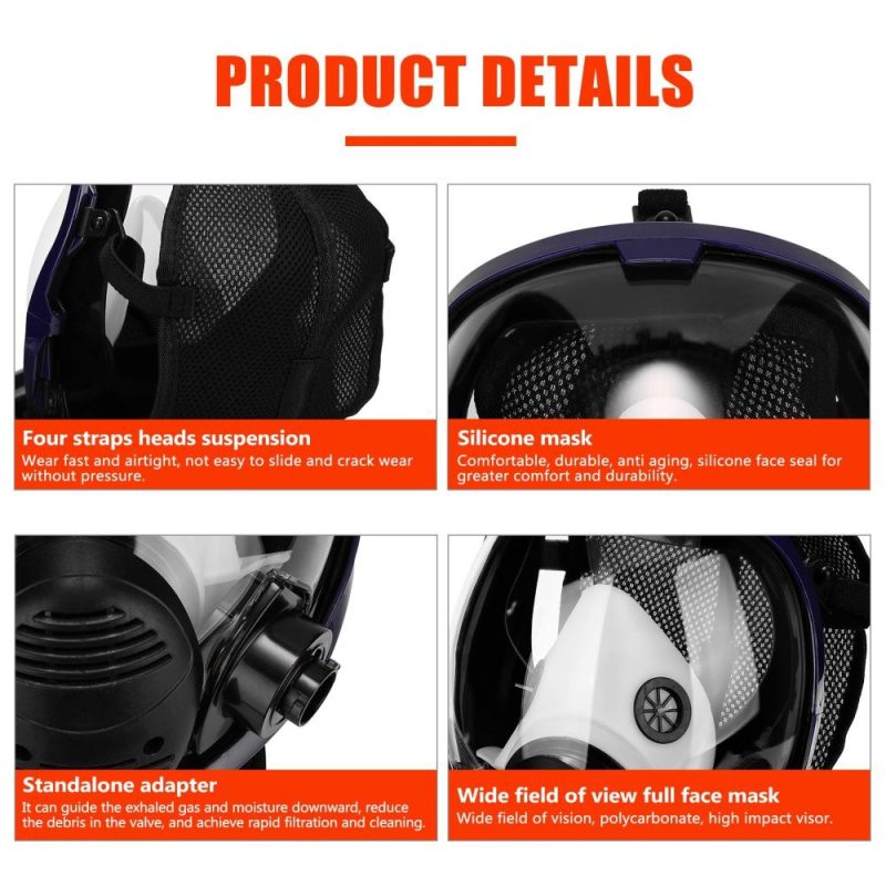 Gases Ma-sk Chemical Sprays Paint Anti-formaldehyde Activated Carbon Ma-sk Silicone Full Face Filters  |   Safety & Protective Gear Professional Tools Safety & Protective Gear