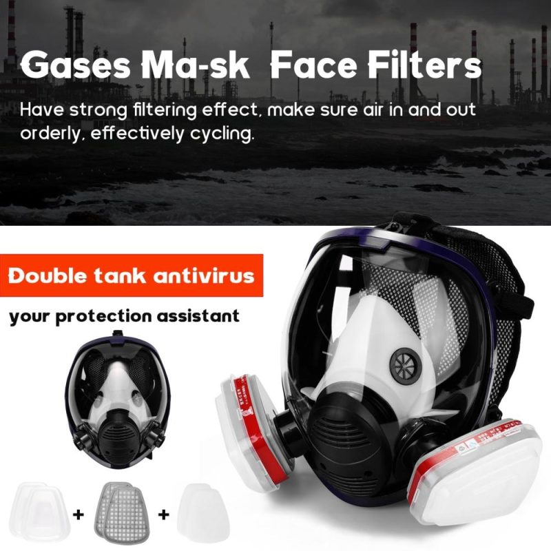 Gases Ma-sk Chemical Sprays Paint Anti-formaldehyde Activated Carbon Ma-sk Silicone Full Face Filters  |   Safety & Protective Gear Professional Tools Safety & Protective Gear