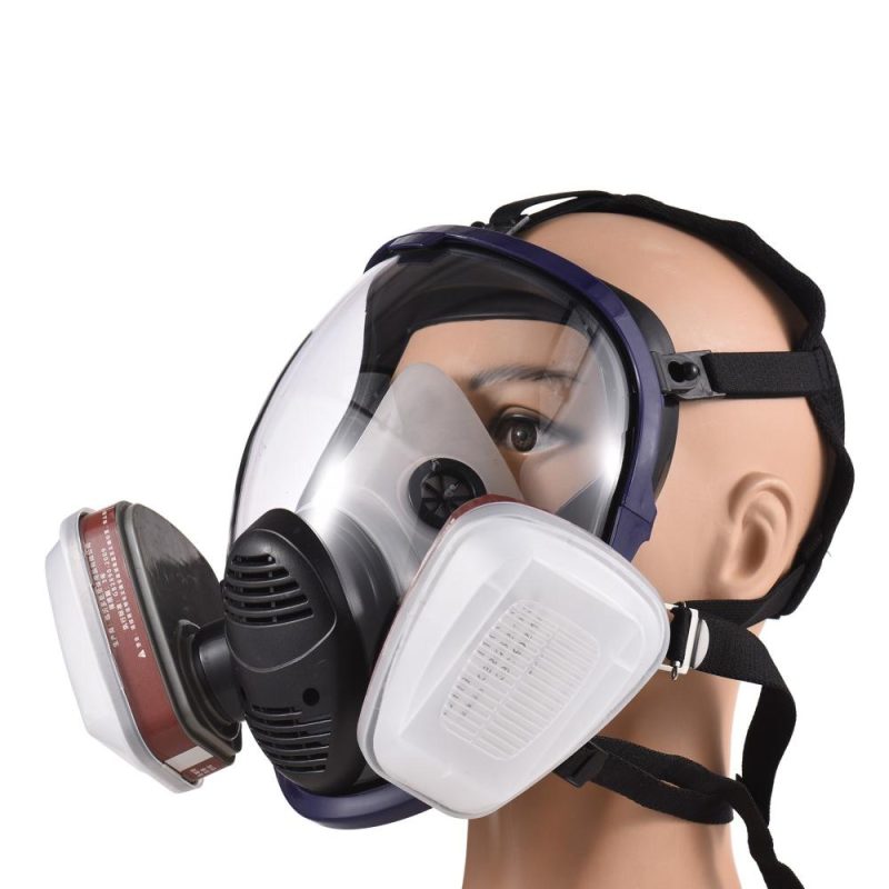 Gases Mask Chemical Sprays Paint Anti-formaldehyde Activated Carbon Mask Silicone Full Face Filters Breathable Safety Full Face Shield Clear Protective Face Cover  |   Safety & Protective Gear Professional Tools Black